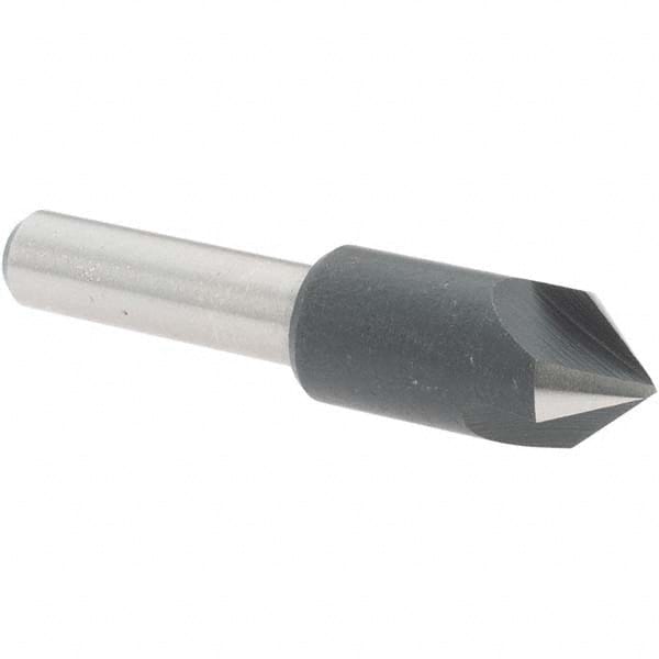 Value Collection - 3/8" Head Diam, 1/4" Shank Diam, 3 Flute 82° High Speed Steel Countersink - Exact Tooling
