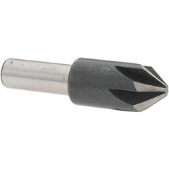 Value Collection - 3/4" Head Diam, 1/2" Shank Diam, 6 Flute 82° High Speed Steel Countersink - Exact Tooling