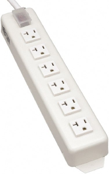 Tripp-Lite - 6 Outlets, 120 VAC15 Amps, 15' Cord, Power Outlet Strip - Keyhole, Tab Mount, 5-15/20R NEMA Configuration, 13-3/4" Strip - Exact Tooling
