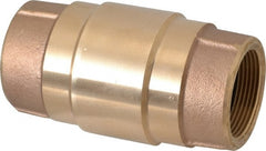Strataflo - 1-1/2" Brass Check Valve - Inline, FNPT x FNPT, 200 WOG - Exact Tooling