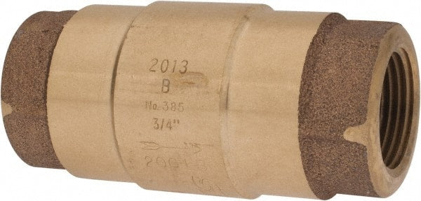 Strataflo - 3/4" Brass Check Valve - Inline, FNPT x FNPT, 200 WOG - Exact Tooling