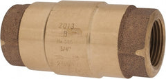 Strataflo - 3/4" Brass Check Valve - Inline, FNPT x FNPT, 200 WOG - Exact Tooling