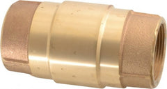 Strataflo - 1-1/2" Brass Check Valve - Inline, FNPT x FNPT, 200 WOG - Exact Tooling