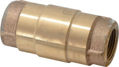Strataflo - 3/4" Brass Check Valve - Inline, FNPT x FNPT, 400 WOG - Exact Tooling