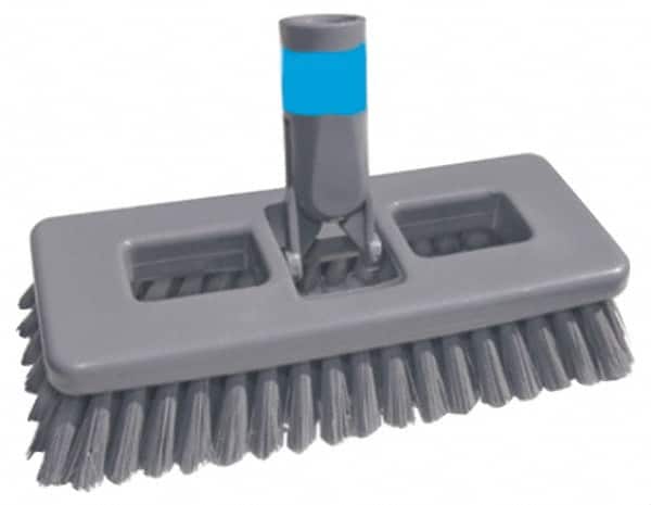 Unger - 1" Bristle Length, Polypropylene Scrub Brush - 8" Long x 3" Wide Head, 8-1/2" OAL, Plastic Block - Exact Tooling