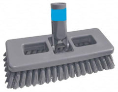 Unger - 1" Bristle Length, Polypropylene Scrub Brush - 8" Long x 3" Wide Head, 8-1/2" OAL, Plastic Block - Exact Tooling