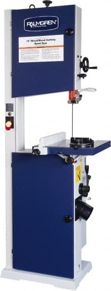 Palmgren - 15" Throat Capacity, Variable Speed Pulley Vertical Bandsaw - 45, 65, 90, 110, 155, 215, 3,000 SFPM, 1 hp, Single Phase - Exact Tooling