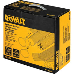 DeWALT - 1" Long x 0.05" Wide, 18 Gauge Crowned Construction Staple - Steel, Galvanized Finish - Exact Tooling