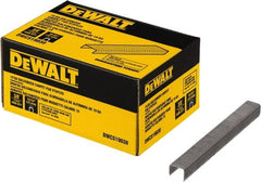DeWALT - 3/8" Long x 0.0438" Wide, 19 Gauge Crowned Construction Staple - Steel, Galvanized Finish - Exact Tooling