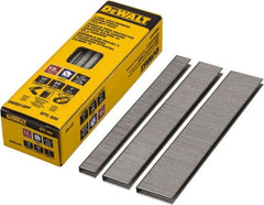 DeWALT - 1/2" Long x 0.05" Wide, 18 Gauge Crowned Construction Staple - Steel, Galvanized Finish, Chisel Point - Exact Tooling