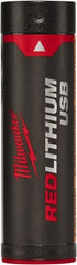 Milwaukee Tool - 4 Volt Lithium-Ion Power Tool Battery - 2.5 Ahr Capacity, 2 hr Charge Time, Series RED LITHIUM - Exact Tooling