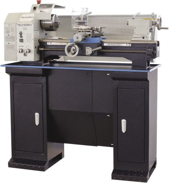 Palmgren - 10" Swing, 21-5/8" Between Centers, 115 Volt, Single Phase Bench Lathe - 4MT Taper, 1 hp, 150 to 2,400 RPM, 1" Bore Diam, 23" Deep x 19" High x 50" Long - Exact Tooling