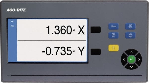 Acu-Rite - 2 Axis, 32" X-Axis Travel, 13" Y-Axis Travel, Milling DRO System - 5µm Resolution, 5µm Accuracy, LCD Color Display - Exact Tooling