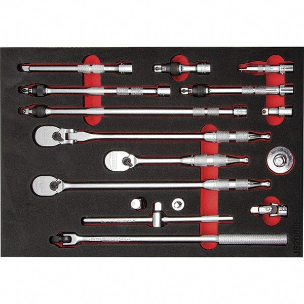 Proto - 16 Piece 3/8" Drive Mechanic's Tool Set - Comes in 11 x 16" Foam Insert - Exact Tooling