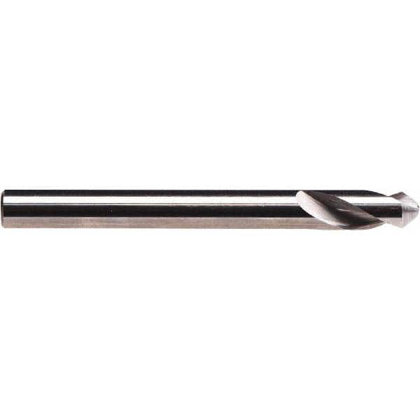 Emuge - 3/4" Body Diam, 90°, 4" OAL, Solid Carbide Spotting Drill - Exact Tooling