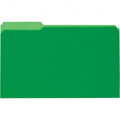 UNIVERSAL - 9-5/8 x 14-3/4", Legal, Green, File Folders with Top Tab - 11 Point Stock, 1/3 Tab Cut Location - Exact Tooling