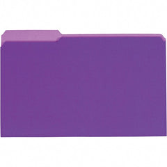 UNIVERSAL - 9-5/8 x 14-3/4", Legal, Violet, File Folders with Top Tab - 11 Point Stock, 1/3 Tab Cut Location - Exact Tooling