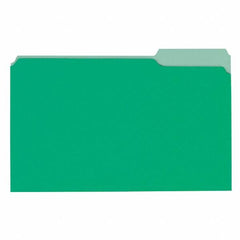 Universal One - 9-5/8 x 14-3/4", Legal, Bright Green/Light Green, File Folders with Top Tab - 11 Point Stock, 1/3 Tab Cut Location - Exact Tooling
