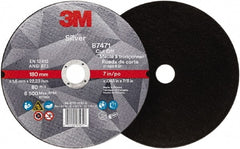 3M - 7" Ceramic Cutoff Wheel - 0.045" Thick, 7/8" Arbor, Use with Angle Grinders - Exact Tooling