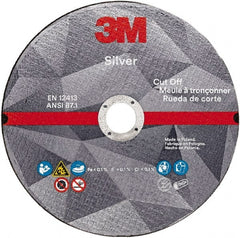 3M - 4-1/2" Ceramic Cutoff Wheel - 3/32" Thick, 7/8" Arbor, Use with Angle Grinders - Exact Tooling