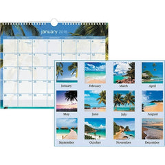 AT-A-GLANCE - 12 Sheet, 15 x 12", Wall Calendar - Tropical - Exact Tooling
