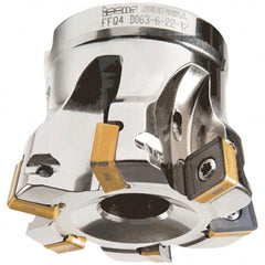 Iscar - Indexable High-Feed Face Mills Cutting Diameter (Decimal Inch): 0.708 Cutting Diameter (mm): 18 - Exact Tooling