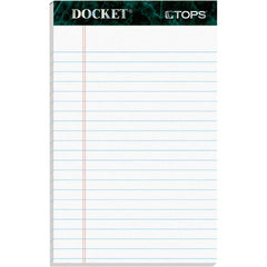TOPS - 50 Sheet, 5 x 8", Legal/Wide (Style) Perforated Style Ruled Pads - White - Exact Tooling