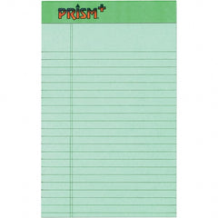 TOPS - 50 Sheet, 5 x 8", Narrow Legal Pad - Pastel Green - Exact Tooling