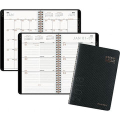 AT-A-GLANCE - 128 Sheet, 4-7/8 x 8", Weekly/Monthly Planner - Graphite - Exact Tooling
