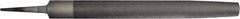 PFERD - 14" Long, Bastard Cut, Half Round American-Pattern File - Double Cut, 0.41" Overall Thickness, Tang - Exact Tooling