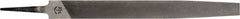 PFERD - 12" Long, Second Cut, Mill American-Pattern File - Single Cut, 0.22" Overall Thickness, Tang - Exact Tooling