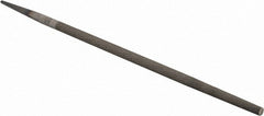 PFERD - 10" Long, Smooth Cut, Round American-Pattern File - Single Cut, 0.38" Overall Thickness, Tang - Exact Tooling