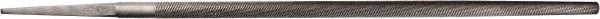 PFERD - 10" Long, Second Cut, Round American-Pattern File - Single Cut, 0.38" Overall Thickness, Tang - Exact Tooling