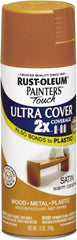 Rust-Oleum - Warm Caramel, Satin, Enamel Spray Paint - 8 Sq Ft per Can, 12 oz Container, Use on Multipurpose - Exact Tooling