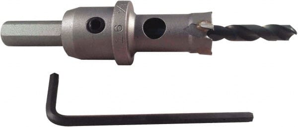 Disston - 1-3/4" Diam, 1" Cutting Depth, Hole Saw - Carbide-Tipped Saw, Toothed Edge - Exact Tooling