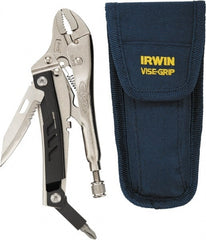 Irwin - 5-1/2" OAL Curved Jaw Locking Pliers - 1-1/4" Jaw Opening - Exact Tooling