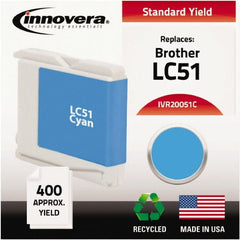 innovera - Cyan Ink Cartridge - Use with Brother DCP-130C, 330C, 350C, Fax 1360, 1860C, 1960C, 2480C, 2580C, MFC-230C, 240C, 440CN, 465CN, 665CW, 685CW, 845CW, 885CW, 3360C, 5460CN, 5860CN - Exact Tooling