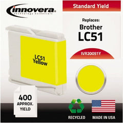 innovera - Yellow Ink Cartridge - Use with Brother DCP-130C, 330C, 350C, Fax 1360, 1860C, 1960C, 2480C, 2580C, MFC-230C, 240C, 440CN, 465CN, 665CW, 685CW, 845CW, 885CW, 3360C, 5460CN, 5860CN - Exact Tooling