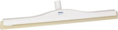 Vikan - 24" Foam Rubber Blade Floor Squeegee - Double Edge, White, Plastic Holder - Exact Tooling