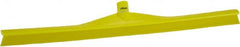 Vikan - 27.56" Rubber Blade Floor Squeegee - Single Edge, Yellow, Plastic Holder - Exact Tooling