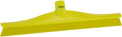 Vikan - 15-3/4" Rubber Blade Floor Squeegee - Single Edge, Yellow, Plastic Holder - Exact Tooling