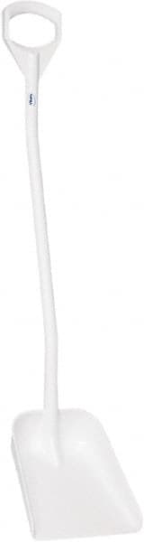 Vikan - 13-1/4" High Square Plastic Shovel - 39-7/8" Long D-Grip Handle - Exact Tooling
