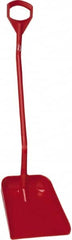 Vikan - 14-3/4" High Square Plastic Shovel - 39" Long D-Grip Handle - Exact Tooling