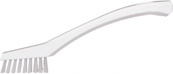 Vikan - 5/8" Bristle Length, Polyester Food Service Brush - 2-5/16" Long x 1/2" Wide Head, 8" OAL, White, Polypropylene Block - Exact Tooling