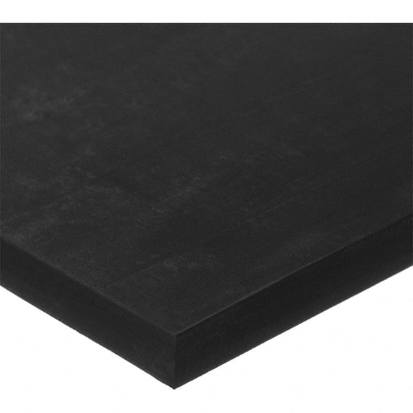 Value Collection - 6" Long, 6" Wide, Viton Rubber Foam Sheet - 75A Durometer, Black, -10 to 400°F, 1,000 psi Tensile Strength, High Temp Adhesive Backing - Exact Tooling