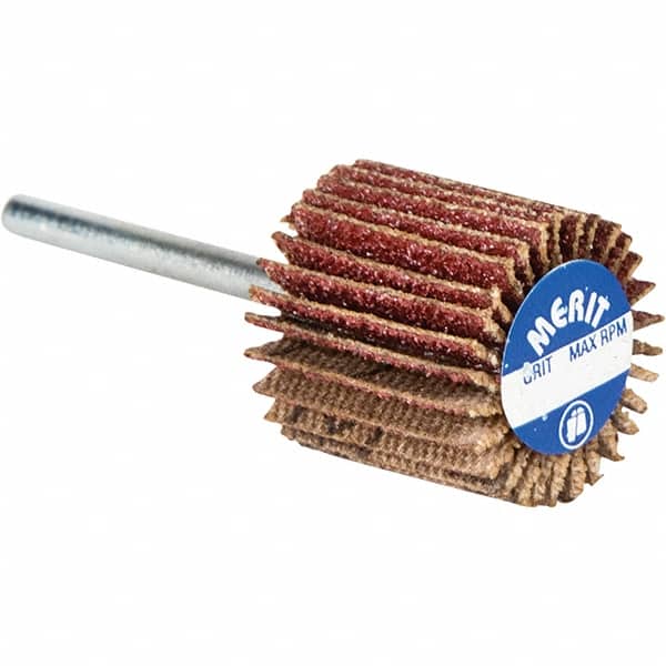 Norton - 3/4" Diam x 5/8" Face Width, Fine Aluminum Oxide Coated Mounted Flap Wheel - Exact Tooling
