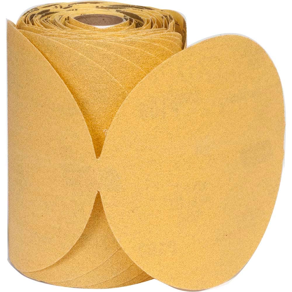 Norton - 5" Diam, 100 Grit Aluminum Oxide Adhesive PSA Disc - Exact Tooling