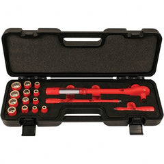 Wiha - 16 Piece Adjustable Torque Wrench & Socket Set - Exact Tooling