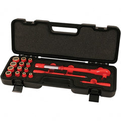 Wiha - 16 Piece Adjustable Torque Wrench & Socket Set - Exact Tooling