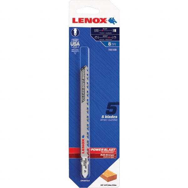 Lenox - Jig Saw Blades Blade Material: Bi-Metal Blade Length (Inch): 4-5/8 - Exact Tooling